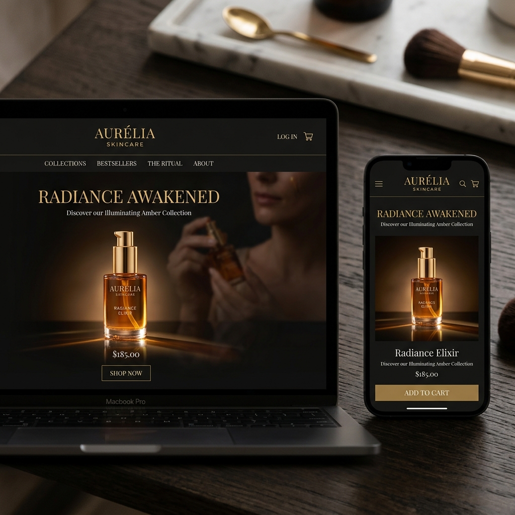 Aurélia Skincare — High Luxury Landing Page